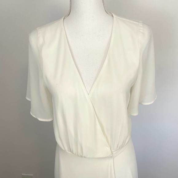 Show Me Your Mumu White Sophia Wrap Dress Size Medium New - Picture 4 of 16